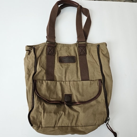 Duluth Trading Co Other - Duluth Tan Leather Canvas Bag